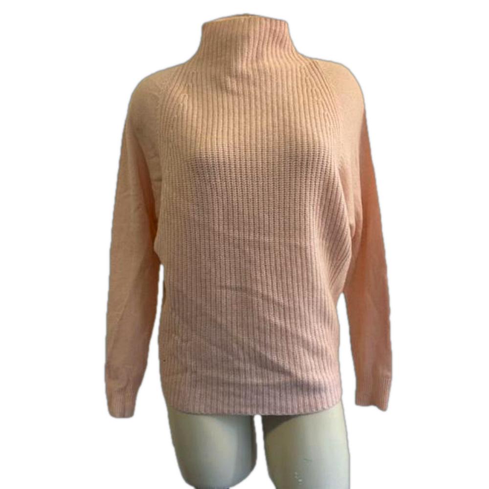 TAHARI pure lux 100% cashmere light pink sweater XS